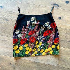 Floral mini skirt Missguided size 0